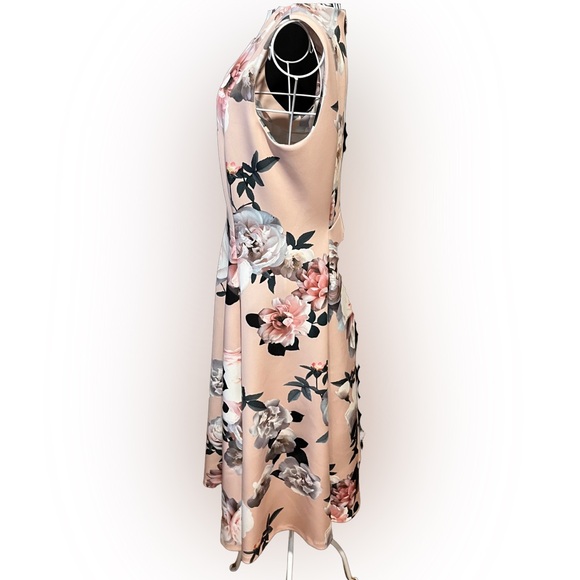 Calvin Klein Pink Floral Sleeveless Dress 10 - Picture 2 of 2